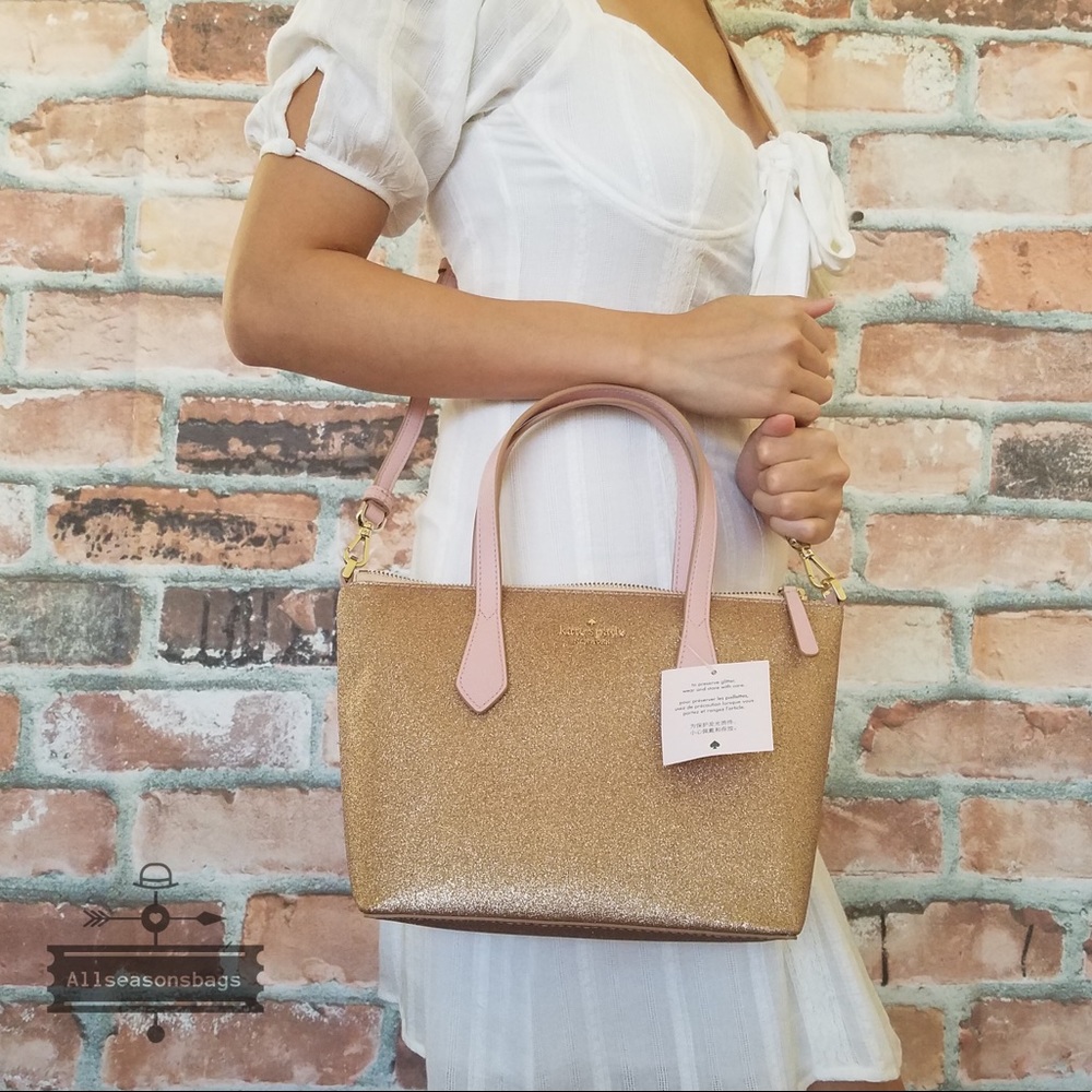 Kate spade SMALL Joeley Satchel crossbody GOLD - Picture 2 of 8